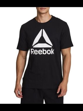 Reebok Black Tee with White Vector Logo